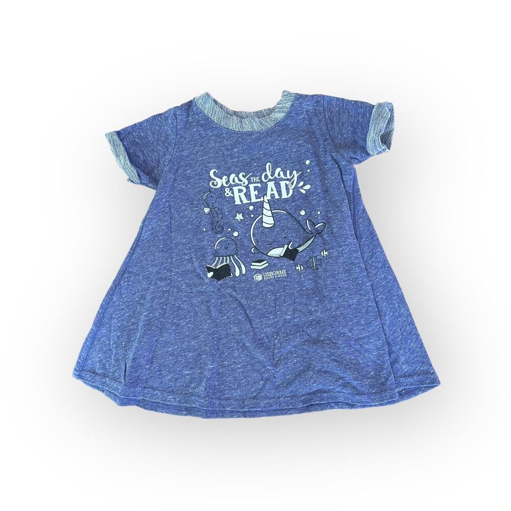 Reading Narwhal Purple Terry Swing Dress